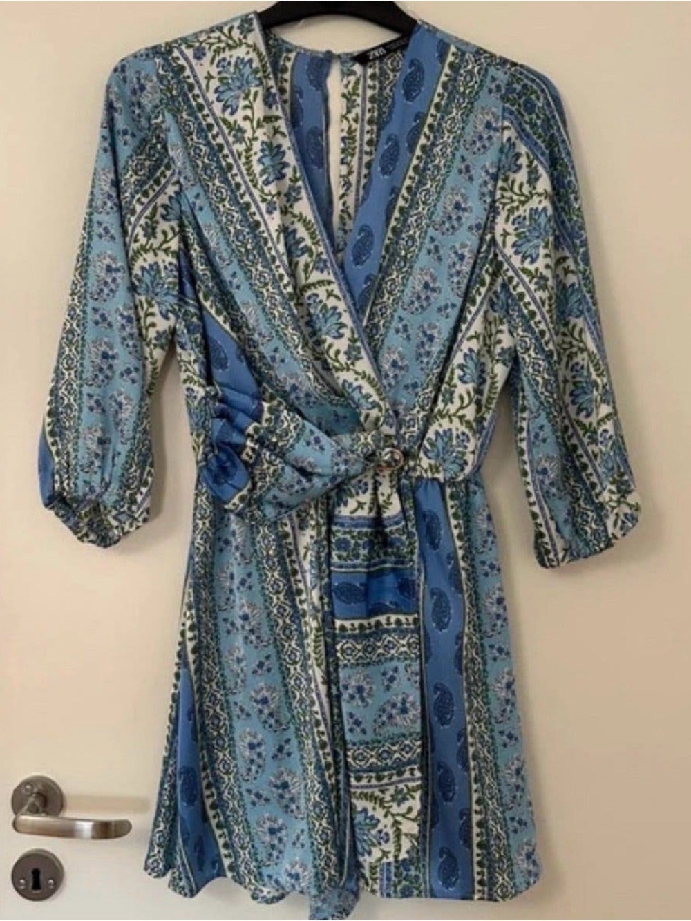 Zara Blue and White Floral Dress NWT